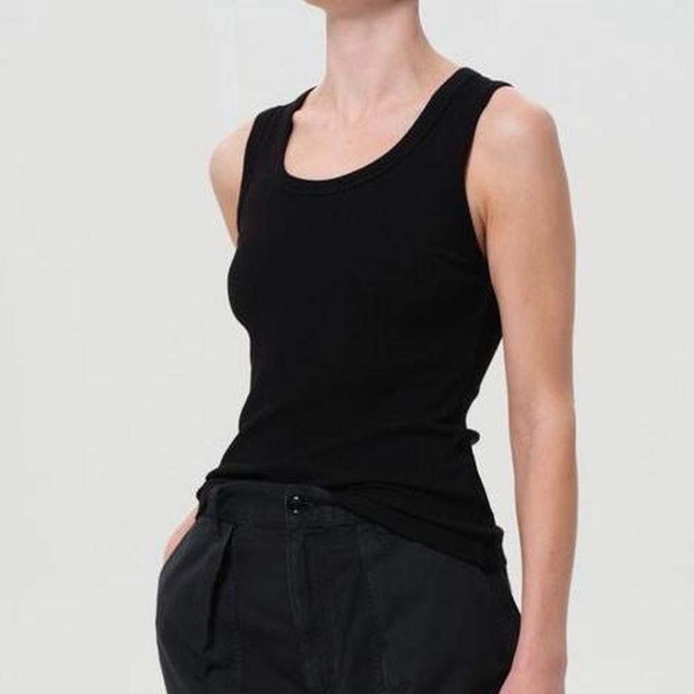 AGOLDE Poppy Tank in Black - Picture 2 of 6